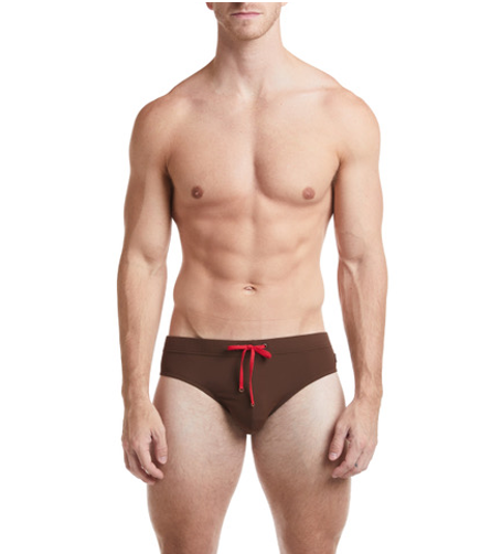 COLIN - Solid Wine Bikini Swim Brief